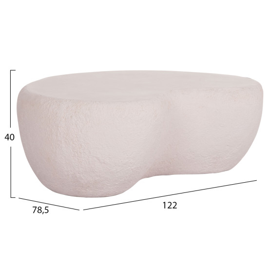 Τραπεζι σαλονιου gerson hm18151.02l fiber cement σε λευκο--122x78,5x40υεκ. **