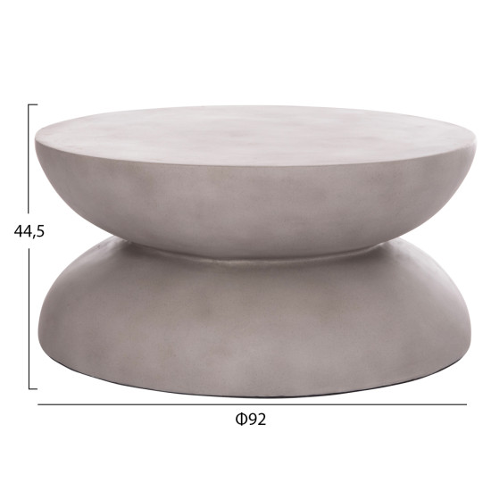 Τραπεζι σαλονιου anna hm18158.03 fiber cement σε γκρι--φ92x44.5υεκ **