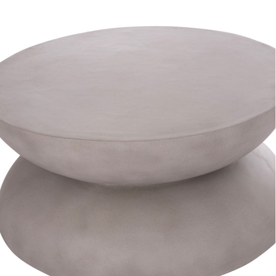 Τραπεζι σαλονιου anna hm18158.03 fiber cement σε γκρι--φ92x44.5υεκ **