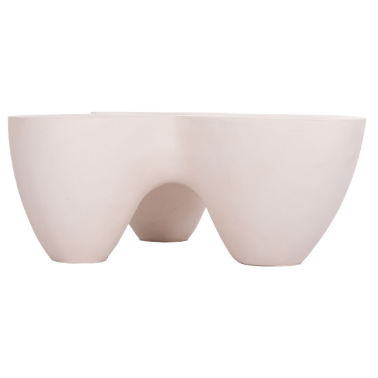 Τραπεζι σαλονιου sallen hm18161.02 fiber cement σε λευκο--108x94x38,5υεκ. **