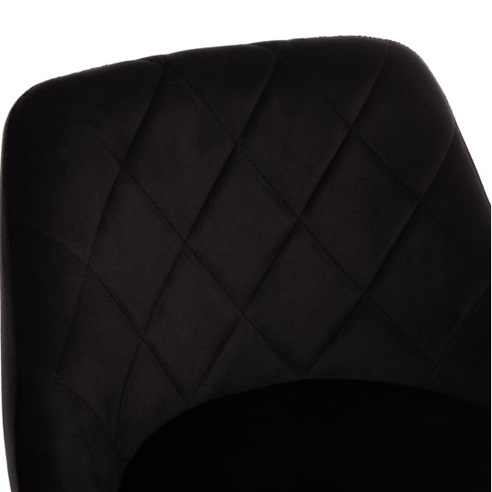 ΣΚΑΜΠΟ ΜΠΑΡ ROSE HM204.44 ΜΕ ΑΜΟΡΤΙΣΕΡ ΧΡΩΜΙΟΥ & ΜΑΥΡΟ ΒΕΛΟΥΔΟ 48x45x105Υεκ. - 2τεμ **