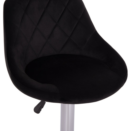 ΣΚΑΜΠΟ ΜΠΑΡ ROSE HM204.44 ΜΕ ΑΜΟΡΤΙΣΕΡ ΧΡΩΜΙΟΥ & ΜΑΥΡΟ ΒΕΛΟΥΔΟ 48x45x105Υεκ. - 2τεμ **