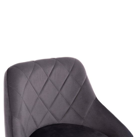 ΣΚΑΜΠΟ ΜΠΑΡ ROSE HM204.41 ΜΕ ΑΜΟΡΤΙΣΕΡ ΧΡΩΜΙΟΥ & ΓΚΡΙ ΒΕΛΟΥΔΟ 48x45x105Υεκ. - 2τεμ **