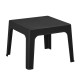 Τραπεζακι τετραγωνο sleek hm6371.02 πολυπροπυλενιο σε μαυρο 49.5x49.5x40υεκ. **