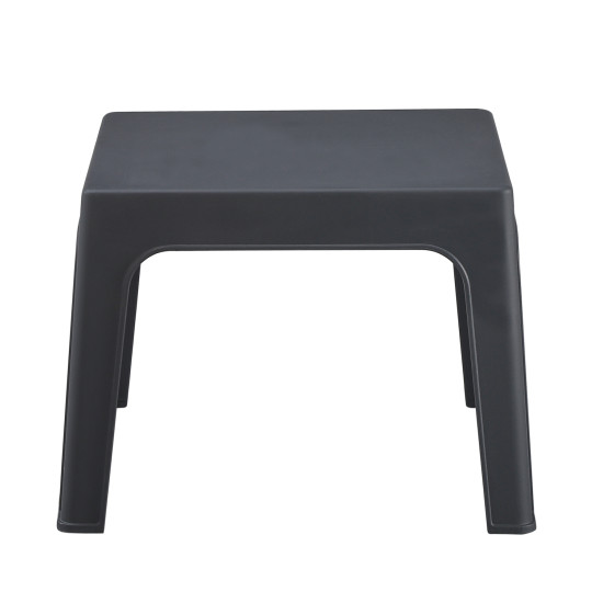 Τραπεζακι τετραγωνο sleek hm6371.10 πολυπροπυλενιο σε σκουρο γκρι 49.5x49.5x40υεκ. **