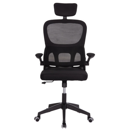 Καρεκλα γραφειου baston hm18236.01 μαυρο mesh & pp σκελετοσ 64x60x117-127υεκ. **