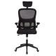 Καρεκλα γραφειου baston hm18236.01 μαυρο mesh & pp σκελετοσ 64x60x117-127υεκ. **