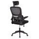 Καρεκλα γραφειου baston hm18236.01 μαυρο mesh & pp σκελετοσ 64x60x117-127υεκ. **