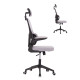 Καρεκλα γραφειου baston hm18236.02 γκρι mesh & μαυρο pp σκελετοσ 64x60x127υεκ. **