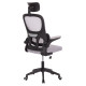 Καρεκλα γραφειου baston hm18236.02 γκρι mesh & μαυρο pp σκελετοσ 64x60x127υεκ. **
