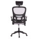 Καρεκλα γραφειου baston hm18236.02 γκρι mesh & μαυρο pp σκελετοσ 64x60x127υεκ. **
