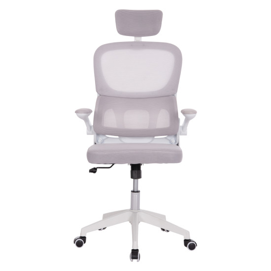 Καρεκλα γραφειου baston hm18236.03 γκρι mesh & λευκοσ pp σκελετοσ 64x60x127υεκ. **