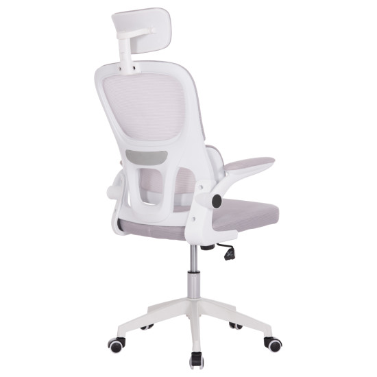 Καρεκλα γραφειου baston hm18236.03 γκρι mesh & λευκοσ pp σκελετοσ 64x60x127υεκ. **