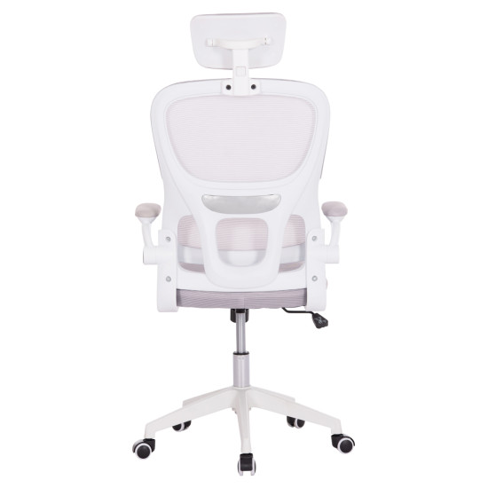 Καρεκλα γραφειου baston hm18236.03 γκρι mesh & λευκοσ pp σκελετοσ 64x60x127υεκ. **