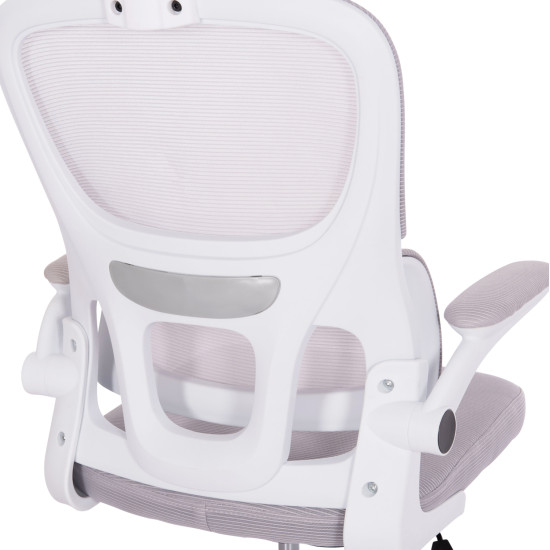 Καρεκλα γραφειου baston hm18236.03 γκρι mesh & λευκοσ pp σκελετοσ 64x60x127υεκ. **