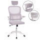 Καρεκλα γραφειου baston hm18236.03 γκρι mesh & λευκοσ pp σκελετοσ 64x60x127υεκ. **