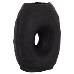 Επιτραπεζιο διακοσμητικο βαζο namentis hm4673.01l μαυρη τερακοτα--26.5x16x36.5υεκ **