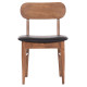 Kαρεκλα τραπεζαριασ sekor hm9945.03 καρυδι rubberwood-μαυρο pu 51x48x79υεκ **