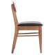 Kαρεκλα τραπεζαριασ sekor hm9945.03 καρυδι rubberwood-μαυρο pu 51x48x79υεκ **