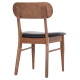 Kαρεκλα τραπεζαριασ sekor hm9945.03 καρυδι rubberwood-μαυρο pu 51x48x79υεκ **