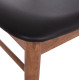 Kαρεκλα τραπεζαριασ sekor hm9945.03 καρυδι rubberwood-μαυρο pu 51x48x79υεκ **