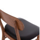 Kαρεκλα τραπεζαριασ sekor hm9945.03 καρυδι rubberwood-μαυρο pu 51x48x79υεκ **