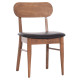 Kαρεκλα τραπεζαριασ sekor hm9945.03 καρυδι rubberwood-μαυρο pu 51x48x79υεκ **