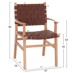 Πολυθρονα felipe hm9328.11 τοον ξυλο με pu καφε 61x59x86y εκ. ** Πολυθρονα felipe hm9328.11 τοον ξυλο με pu καφε 61x59x86y εκ. **