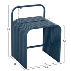 Σκαμπο σειρα intrepid hm6326.08 αλουμινιο σε μπλε χρωμα 40x38x55υεκ. **
