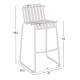 Σκαμπο μπαρ αλουμινιου rachel hm6341.02 λευκο 47x56,5x98,5υεκ. **