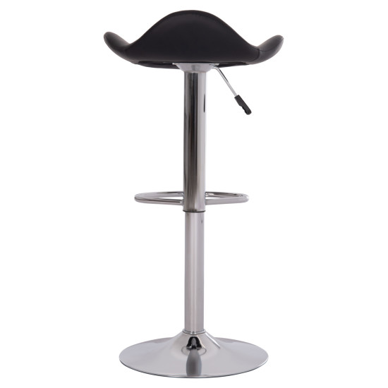 ΣΚΑΜΠO ΜΠΑΡ ΠΕΡΙΣΤΡΕΦΟΜΕΝΟ GANNA HM201.21 ΜΕ ΑΜΟΡΤΙΣΕΡ-ΜΑΥΡΟ PU 44x42x87Υεκ. - 2τεμ **