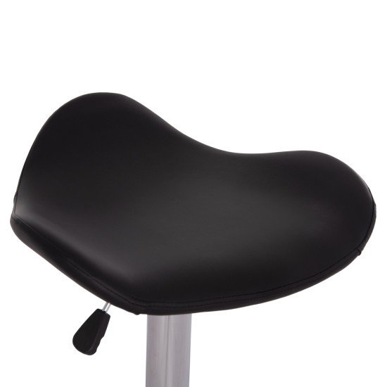 ΣΚΑΜΠO ΜΠΑΡ ΠΕΡΙΣΤΡΕΦΟΜΕΝΟ GANNA HM201.21 ΜΕ ΑΜΟΡΤΙΣΕΡ-ΜΑΥΡΟ PU 44x42x87Υεκ. - 2τεμ **