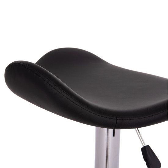 ΣΚΑΜΠO ΜΠΑΡ ΠΕΡΙΣΤΡΕΦΟΜΕΝΟ GANNA HM201.21 ΜΕ ΑΜΟΡΤΙΣΕΡ-ΜΑΥΡΟ PU 44x42x87Υεκ. - 2τεμ **