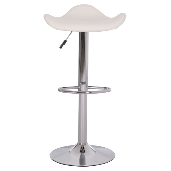 ΣΚΑΜΠO ΜΠΑΡ ΠΕΡΙΣΤΡΕΦΟΜΕΝΟ GANNA HM201.22 ΜΕ ΑΜΟΡΤΙΣΕΡ-ΛΕΥΚΟ PU 44x42x87Υεκ. - 2τεμ **