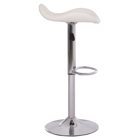 ΣΚΑΜΠO ΜΠΑΡ ΠΕΡΙΣΤΡΕΦΟΜΕΝΟ GANNA HM201.22 ΜΕ ΑΜΟΡΤΙΣΕΡ-ΛΕΥΚΟ PU 44x42x87Υεκ. - 2τεμ **