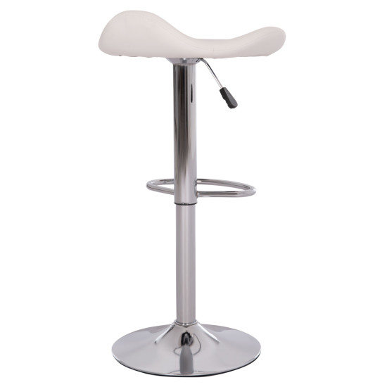 ΣΚΑΜΠO ΜΠΑΡ ΠΕΡΙΣΤΡΕΦΟΜΕΝΟ GANNA HM201.22 ΜΕ ΑΜΟΡΤΙΣΕΡ-ΛΕΥΚΟ PU 44x42x87Υεκ. - 2τεμ **