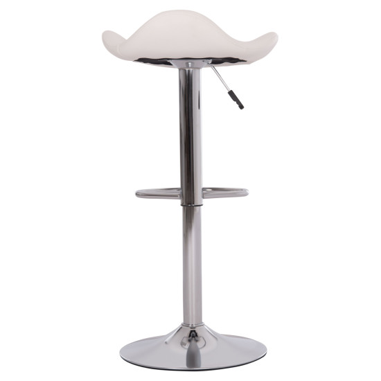 ΣΚΑΜΠO ΜΠΑΡ ΠΕΡΙΣΤΡΕΦΟΜΕΝΟ GANNA HM201.22 ΜΕ ΑΜΟΡΤΙΣΕΡ-ΛΕΥΚΟ PU 44x42x87Υεκ. - 2τεμ **