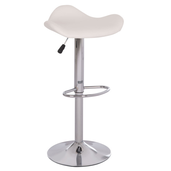 ΣΚΑΜΠO ΜΠΑΡ ΠΕΡΙΣΤΡΕΦΟΜΕΝΟ GANNA HM201.22 ΜΕ ΑΜΟΡΤΙΣΕΡ-ΛΕΥΚΟ PU 44x42x87Υεκ. - 2τεμ **