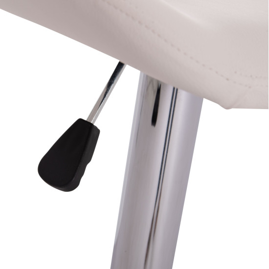 ΣΚΑΜΠO ΜΠΑΡ ΠΕΡΙΣΤΡΕΦΟΜΕΝΟ GANNA HM201.22 ΜΕ ΑΜΟΡΤΙΣΕΡ-ΛΕΥΚΟ PU 44x42x87Υεκ. - 2τεμ **