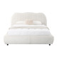 Κρεβατι διπλο με αποθ.χωρο kally hm729.03 μπεζ faux fur υφασμα--στρωμα 160x200εκ **