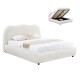 Κρεβατι διπλο με αποθ.χωρο kally hm729.03 μπεζ faux fur υφασμα--στρωμα 160x200εκ **
