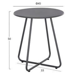 Σετ lounge 3tmx εξ.χωρου pony hm21193 μεταλλο σε γκρι--συνθ.rattan σε λευκο-μαυρο **