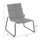 Σετ lounge 3tmx εξ.χωρου pony hm21193 μεταλλο σε γκρι--συνθ.rattan σε λευκο-μαυρο **