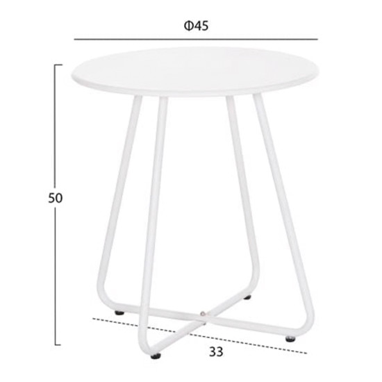 Σετ lounge 3tmx εξ.χωρου pony hm21193.02 μεταλλο και συνθ.rattan σε λευκο-μαυρο **
