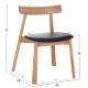 KΑΡΕΚΛΑ ΤΡΑΠΕΖΑΡΙΑΣ SEKAN HM18245.04 RUBBERWOOD-ΜΑΥΡΟ PU 60x54x72Υεκ - 2τεμ **