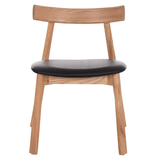KΑΡΕΚΛΑ ΤΡΑΠΕΖΑΡΙΑΣ SEKAN HM18245.04 RUBBERWOOD-ΜΑΥΡΟ PU 60x54x72Υεκ - 2τεμ **