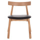 KΑΡΕΚΛΑ ΤΡΑΠΕΖΑΡΙΑΣ SEKAN HM18245.04 RUBBERWOOD-ΜΑΥΡΟ PU 60x54x72Υεκ - 2τεμ **