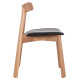 KΑΡΕΚΛΑ ΤΡΑΠΕΖΑΡΙΑΣ SEKAN HM18245.04 RUBBERWOOD-ΜΑΥΡΟ PU 60x54x72Υεκ - 2τεμ **