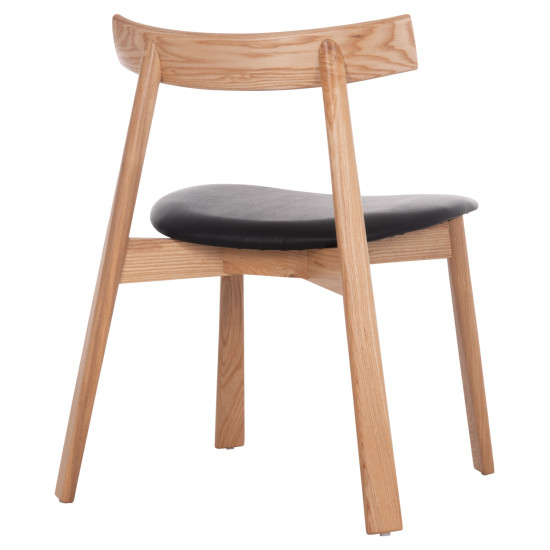 KΑΡΕΚΛΑ ΤΡΑΠΕΖΑΡΙΑΣ SEKAN HM18245.04 RUBBERWOOD-ΜΑΥΡΟ PU 60x54x72Υεκ - 2τεμ **