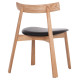KΑΡΕΚΛΑ ΤΡΑΠΕΖΑΡΙΑΣ SEKAN HM18245.04 RUBBERWOOD-ΜΑΥΡΟ PU 60x54x72Υεκ - 2τεμ **